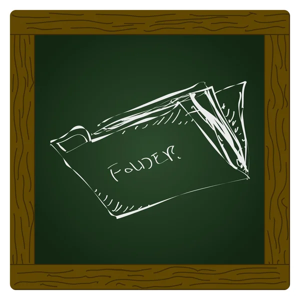 Simple doodle of a folder — Stock Vector