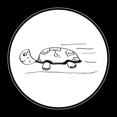 Bir kaplumbağa basit doodle