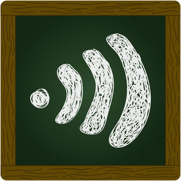 Simple gribouillage d'un symbole wifi — Image vectorielle