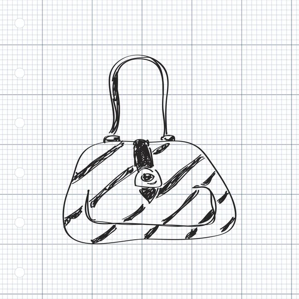 Einfaches Doodle einer Handtasche — Stockvektor