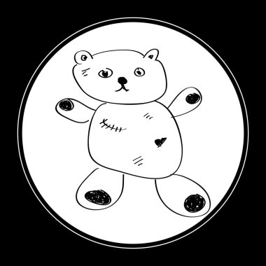 Bir oyuncak ayının basit doodle