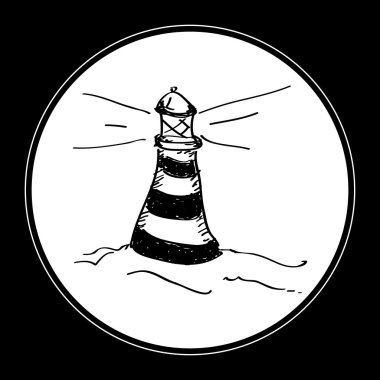 Bir deniz feneri basit doodle