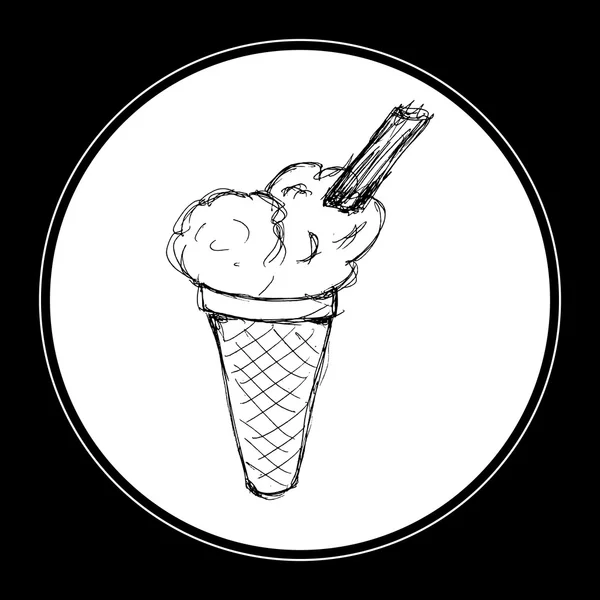 Иллюстрация мороженого — стоковый вектор