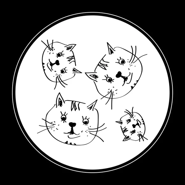 Yksinkertainen doodle kissan — vektorikuva