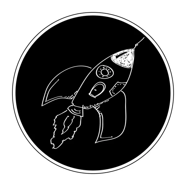 Enkla doodle för en raket — Stock vektor