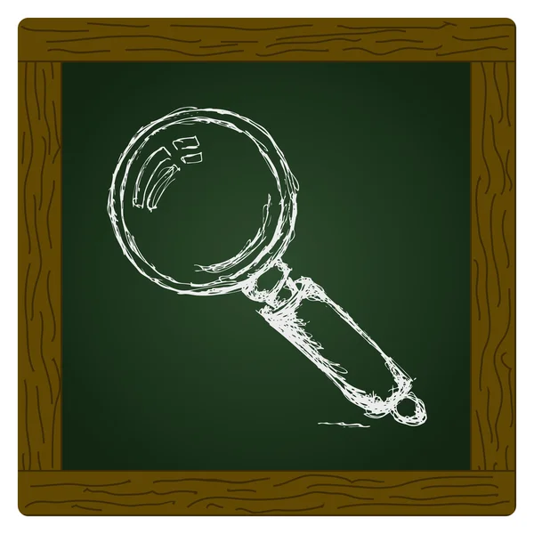 Sketch of a magnifying glass — Stock Vector