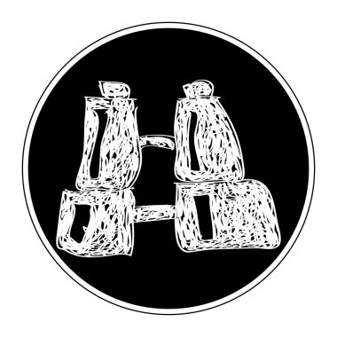 Bir çift dürbün basit doodle