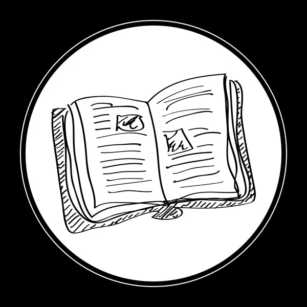 Einfaches Doodle eines Buches — Stockvektor