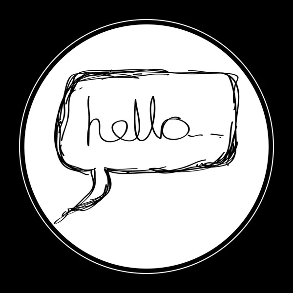 Απλή doodle του ένα Γεια — Διανυσματικό Αρχείο