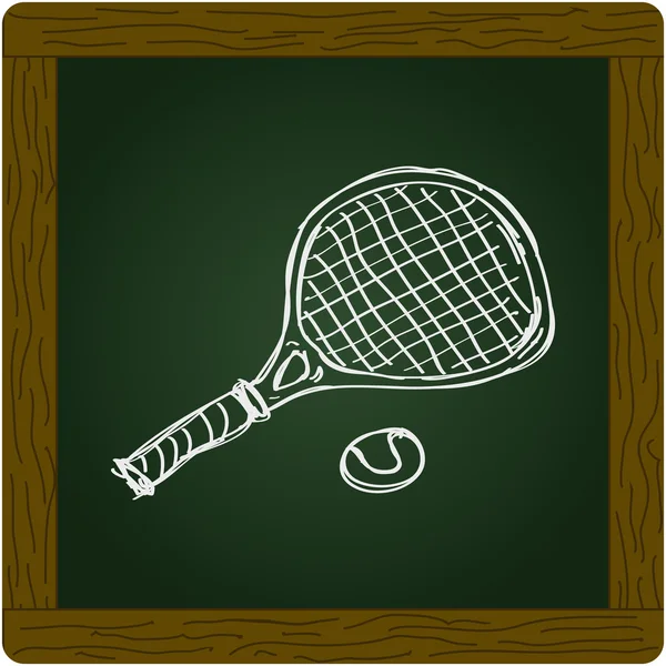 Simple doodle of a tennis racket — Stock Vector