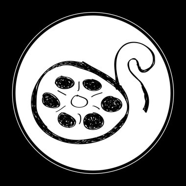 Bir film reel basit doodle