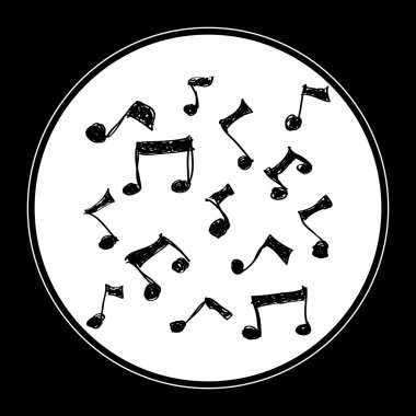 Bazı müzik notlar basit doodle
