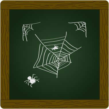 Bir örümcek web basit doodle