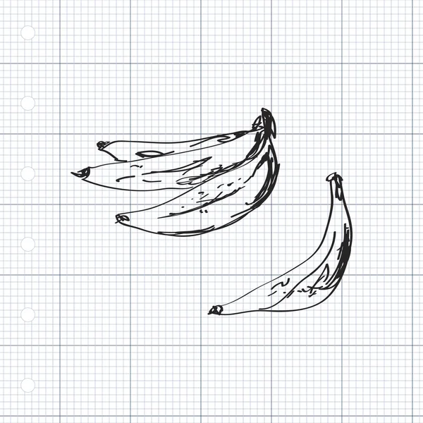 Проста каракуля банана — стоковий вектор