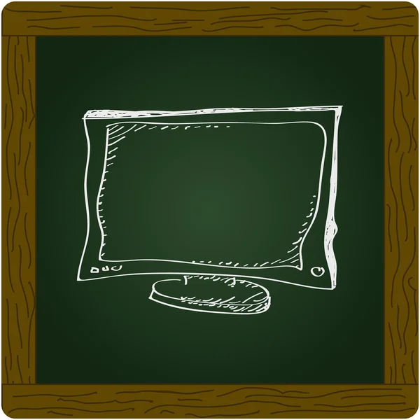 Jednoduchý doodle televize — Stockový vektor