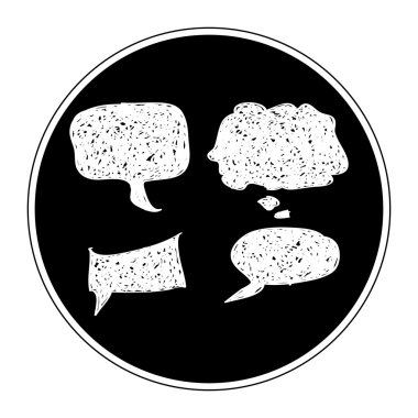 Bir konuşma balonu basit doodle