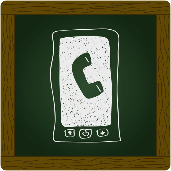 Простые каракули мобильного телефона — стоковый вектор
