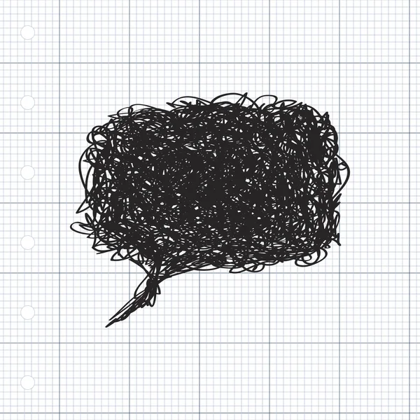 Simple gribouillage d'une bulle vocale — Image vectorielle