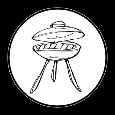 Bir Barbekü basit doodle