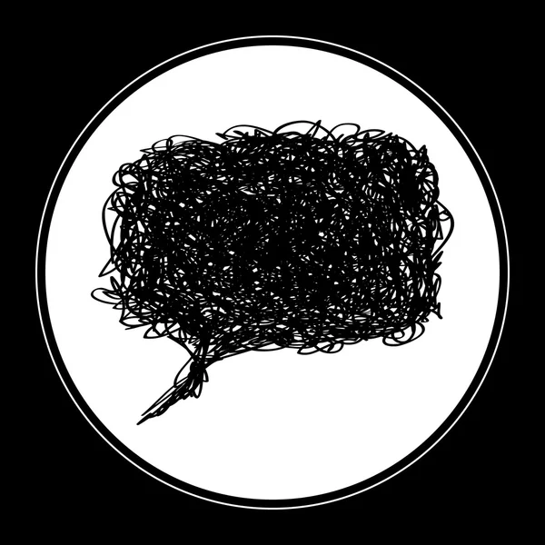 Bir konuşma balonu basit doodle — Stok Vektör