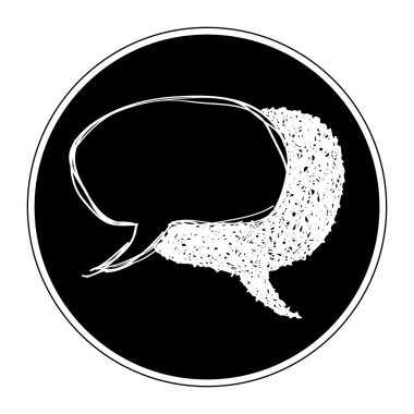 Bir konuşma balonu basit doodle