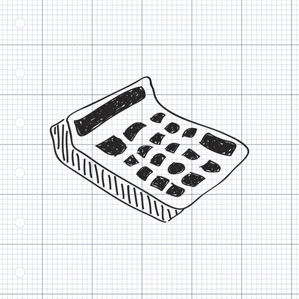 Semplice scarabocchio di una calcolatrice — Vettoriale Stock