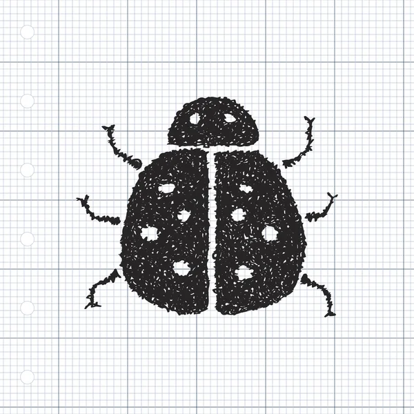 Simple doodle of a ladybird — Stock Vector