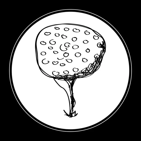 Einfaches Doodle eines Golfballs — Stockvektor