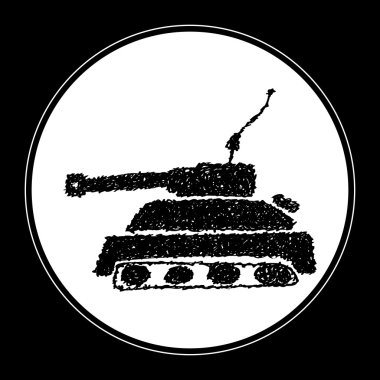 Bir tank basit doodle