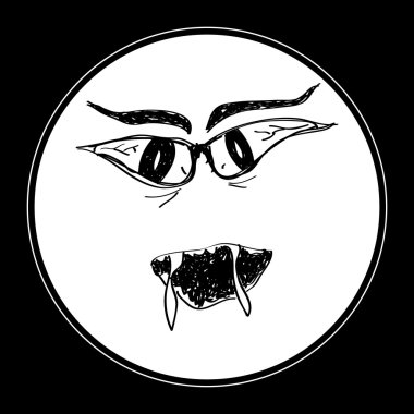 Korkunç bir göz basit doodle