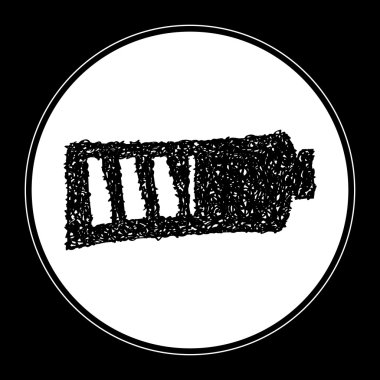 Bir pil, basit doodle