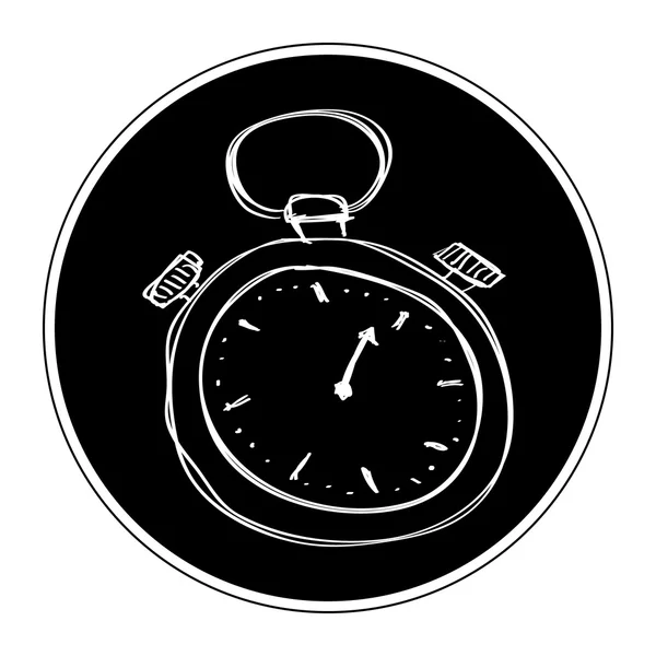 Simple doodle of a stopwatch — Stock Vector