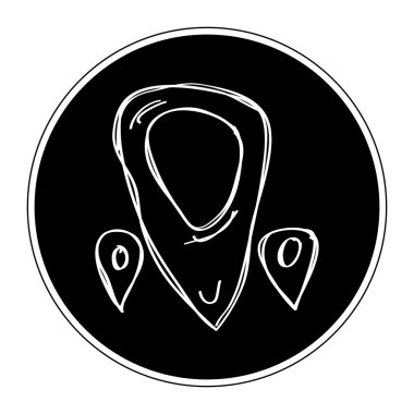 Konumu iğnenin basit doodle