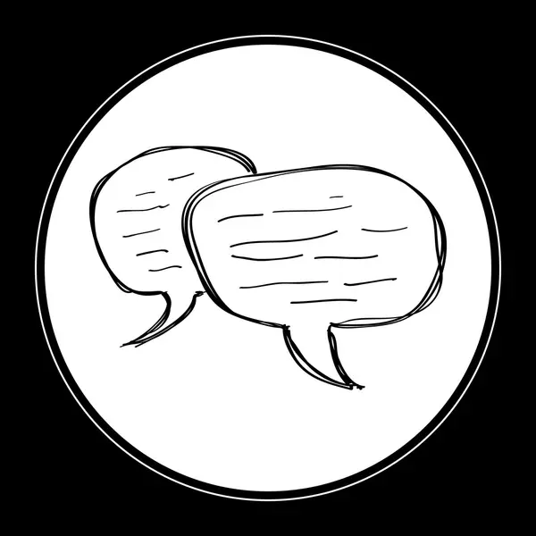 Simple doodle of a speech bubble — Stock Vector