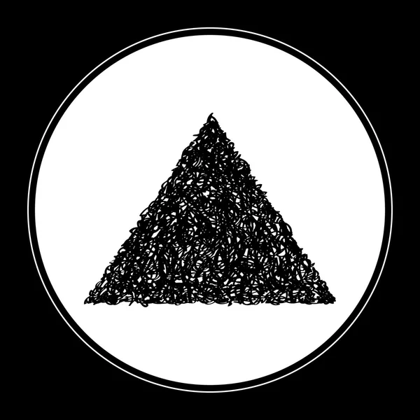 Doodle simples de um triângulo — Vetor de Stock