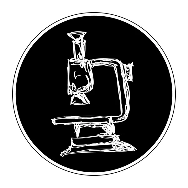 Απλή doodle του ένα μικροσκόπιο — Διανυσματικό Αρχείο
