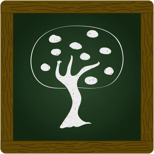Simpel doodle af et træ – Stock-vektor