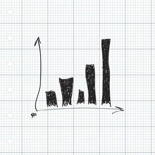 Einfaches Doodle eines Diagramms — Stockvektor