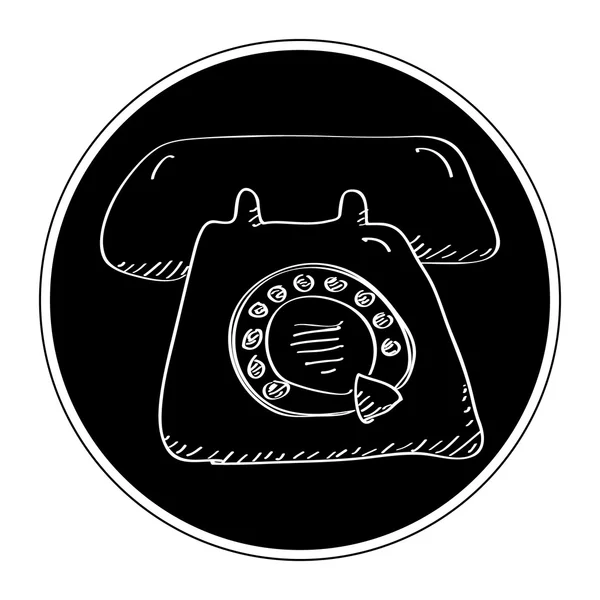 Einfaches Doodle eines Telefons — Stockvektor