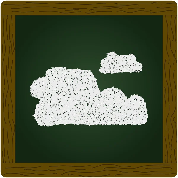 Simple gribouillage d'un nuage — Image vectorielle