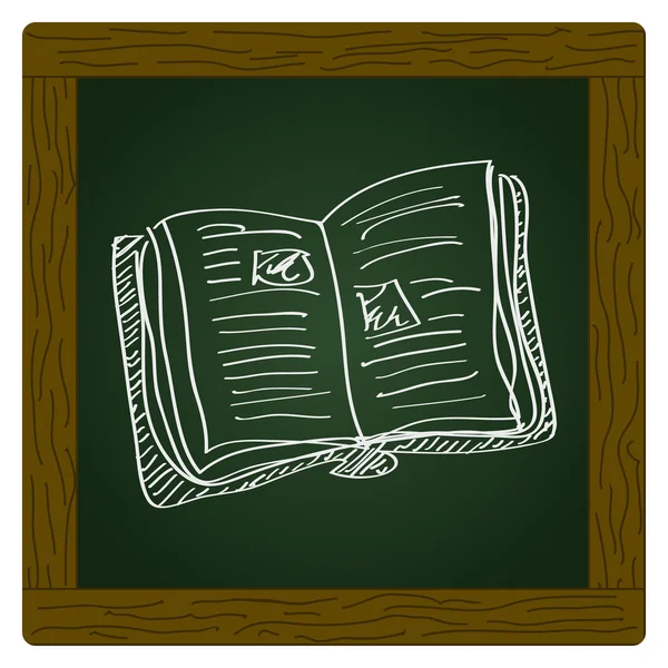 Eenvoudige doodle van een boek — Stockvector