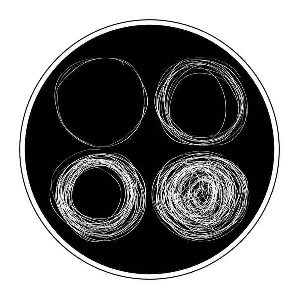 Enkla doodle av en cirkel — Stock vektor