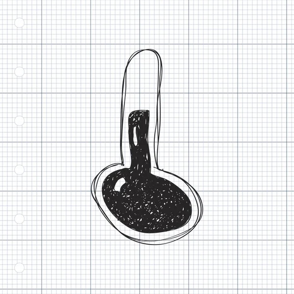 Doodle simple d'un thermomètre — Image vectorielle