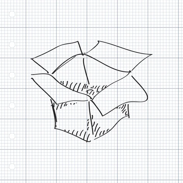 Enkla doodle av en låda — Stock vektor