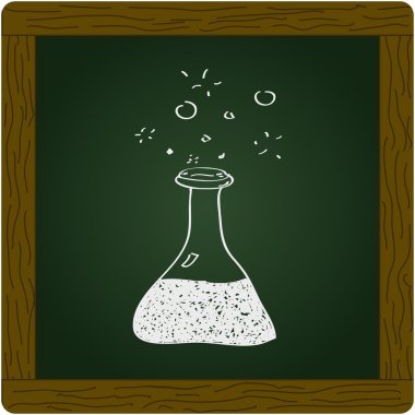 Bir test tüpünde basit doodle