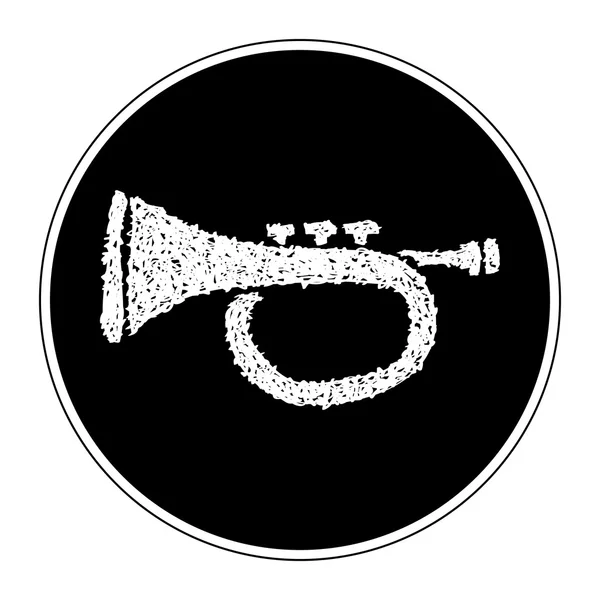 Bir trompet basit doodle — Stok Vektör
