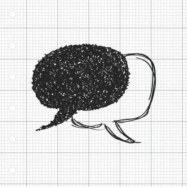 Einfaches Doodle einer Sprechblase — Stockvektor