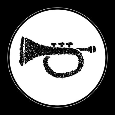 Bir trompet basit doodle