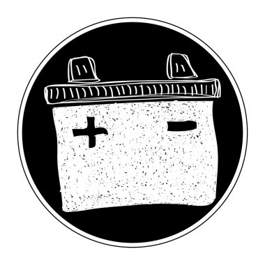 Bir akü basit doodle