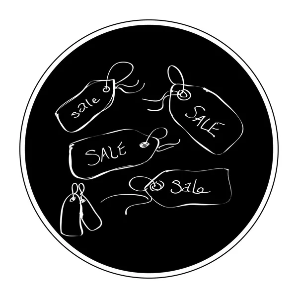 Doodle simples de uma etiqueta de venda — Vetor de Stock